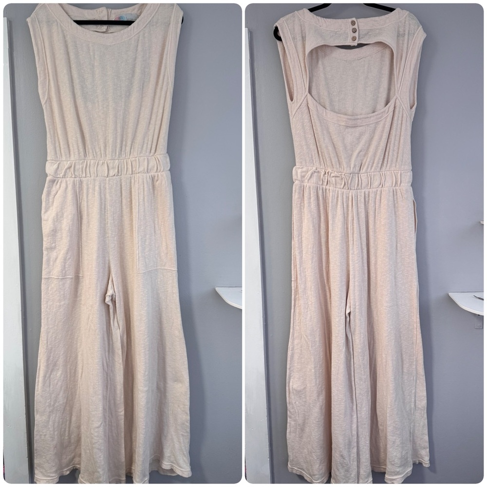 Free People Beach L jumpsuit open back - Picture 5 of 9